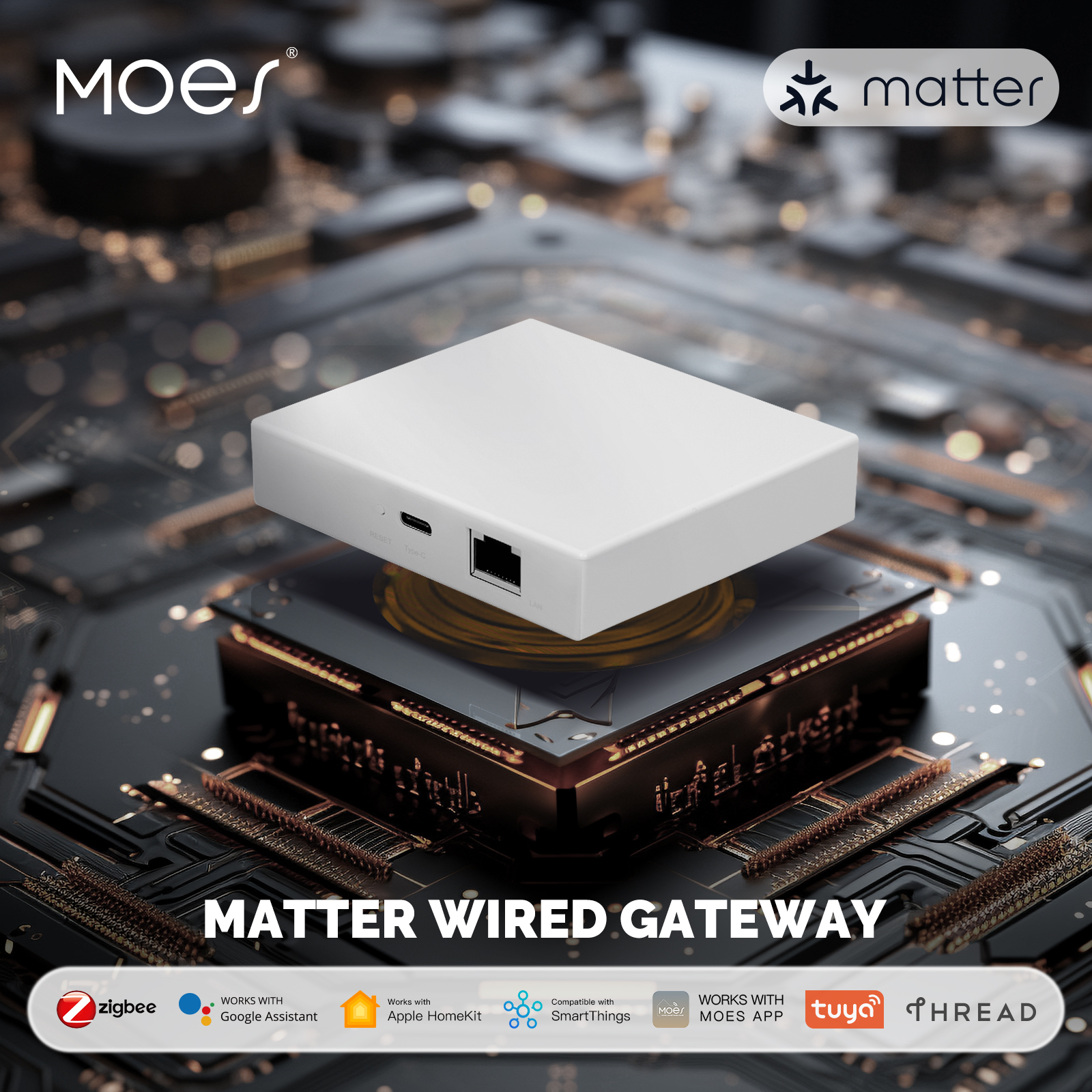 Smart Home Bridge - MOES Tuya Zigbee Matter Thread Gateway