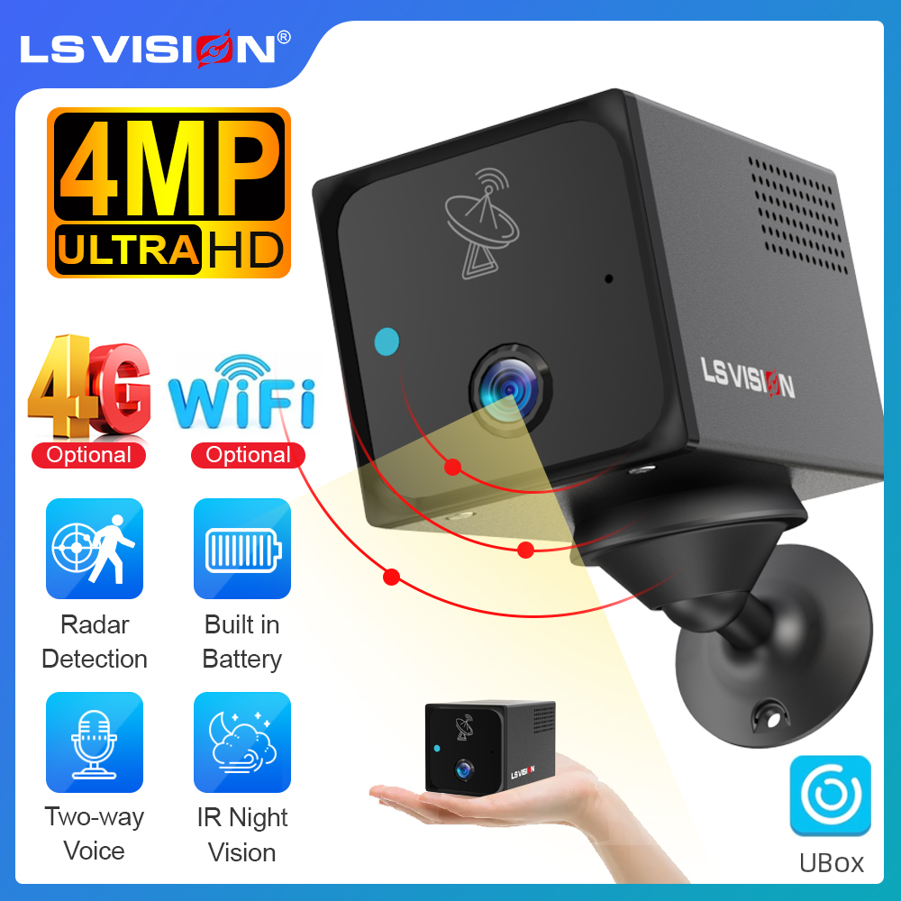 Smart Home Battery Camera Ezviz - LS VISION 4MP 4G Mini Camera
