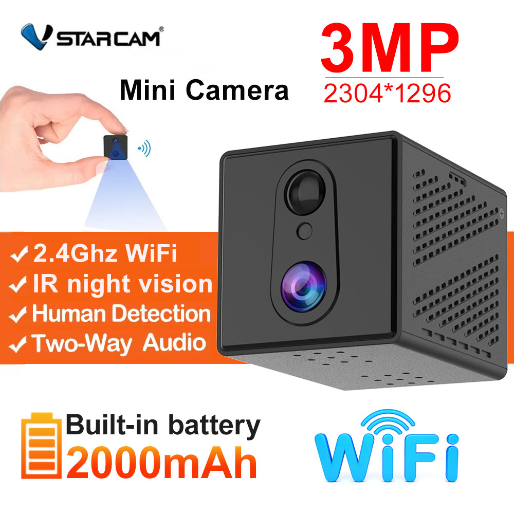 Smart Home Battery Camera Ezviz - Vstarcam 3MP 1296P Mini Camera Wifi