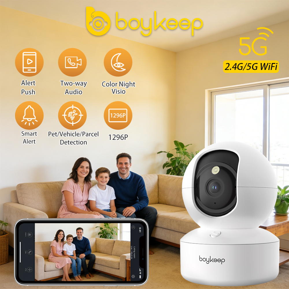 Smart Home Battery Camera Ezviz - BoyKeep 2K Smart WiFi Security Camera
