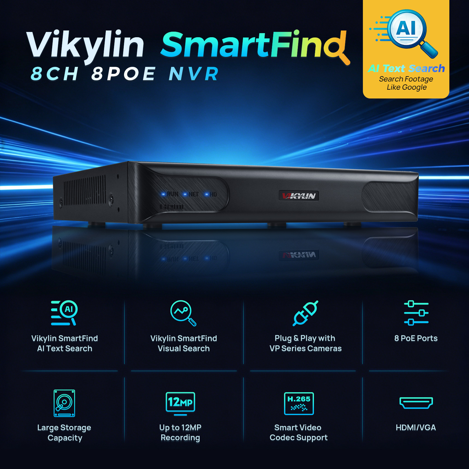 Smart Home Cctv - Vikylin 4K NVR UP to 12MP