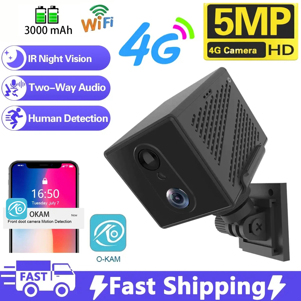 Smart Home Battery Camera Ezviz - 64GB 4G SIM Card Mini Camera