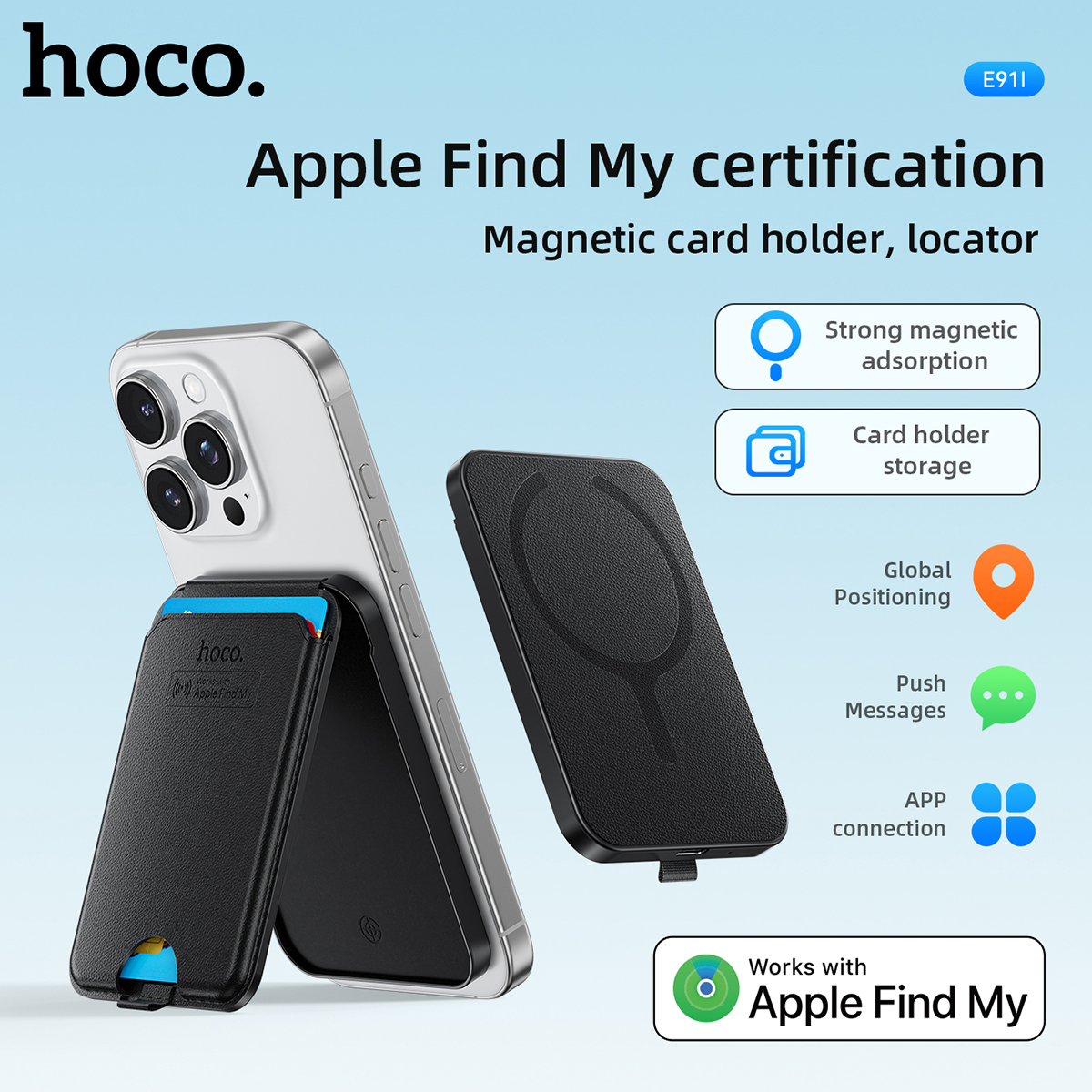 Smart Home Kits - HOCO E91I Magnetic ID Card Holder