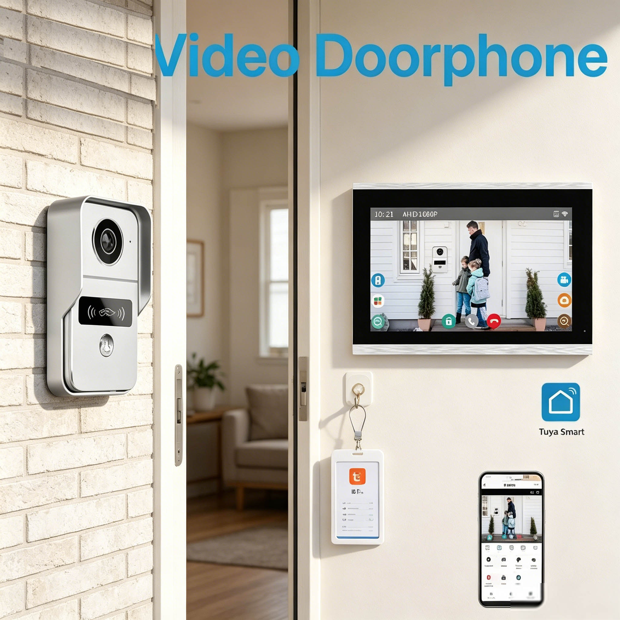 Video Doorbell - Door Intercom Doorbell, 10.1 Inch, 1080P