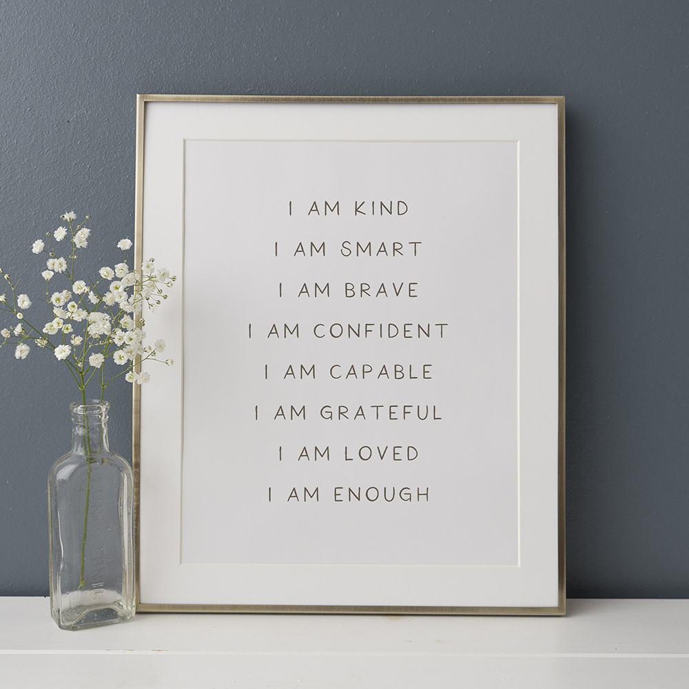 Smart Home Quotes - Inspired Kids Canvas Painting 'I Am