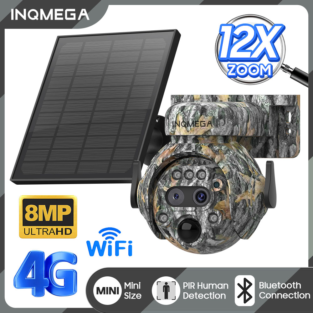 Smart Home Cctv - INQMEGA 8MP Solar Powered Camera 4K