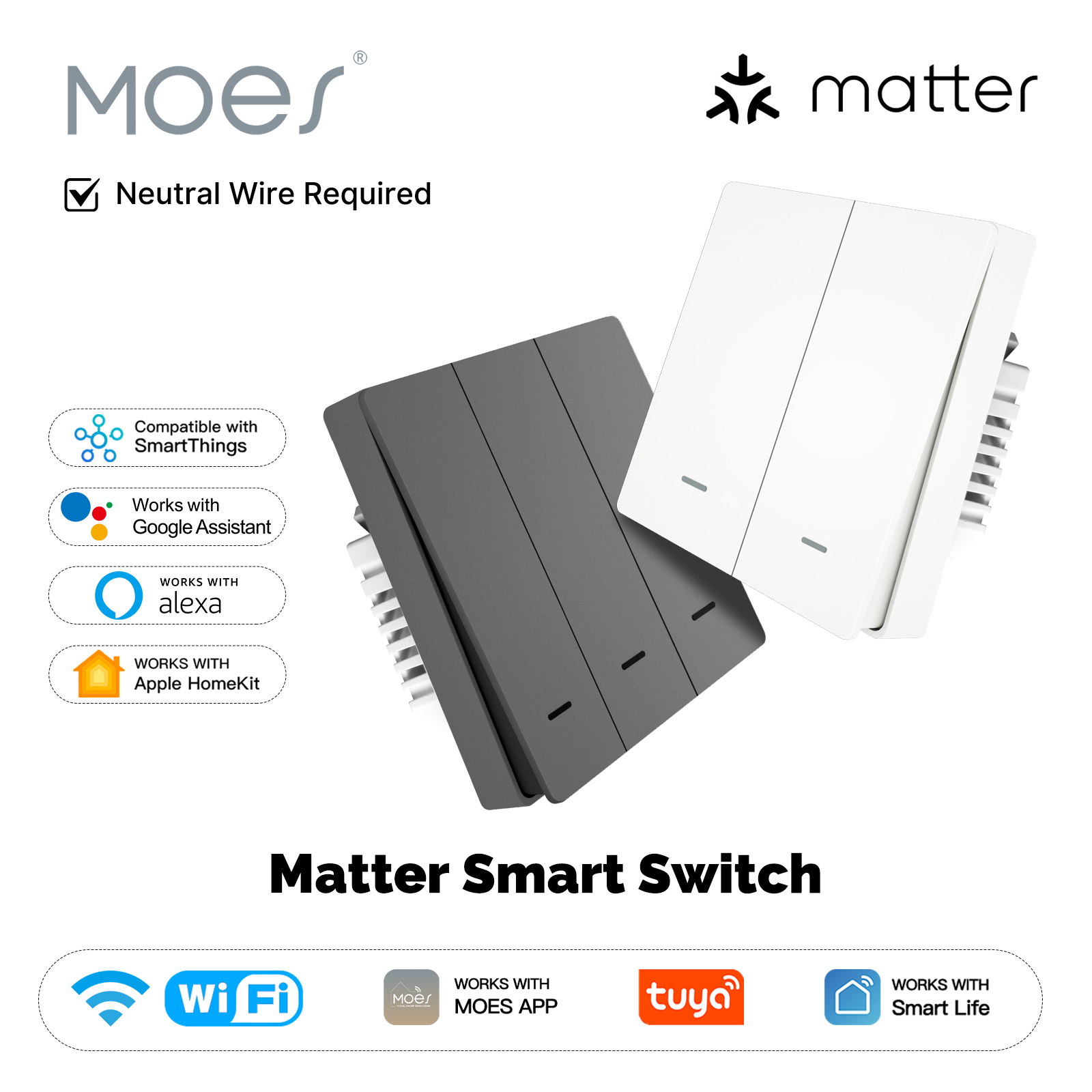 Smart Home Kits - MOES Matter Tuya WiFi Smart Light