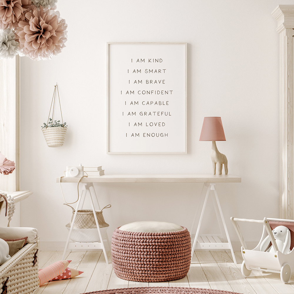 Smart Home Quotes - I am Kind Smart Loved Inspirational