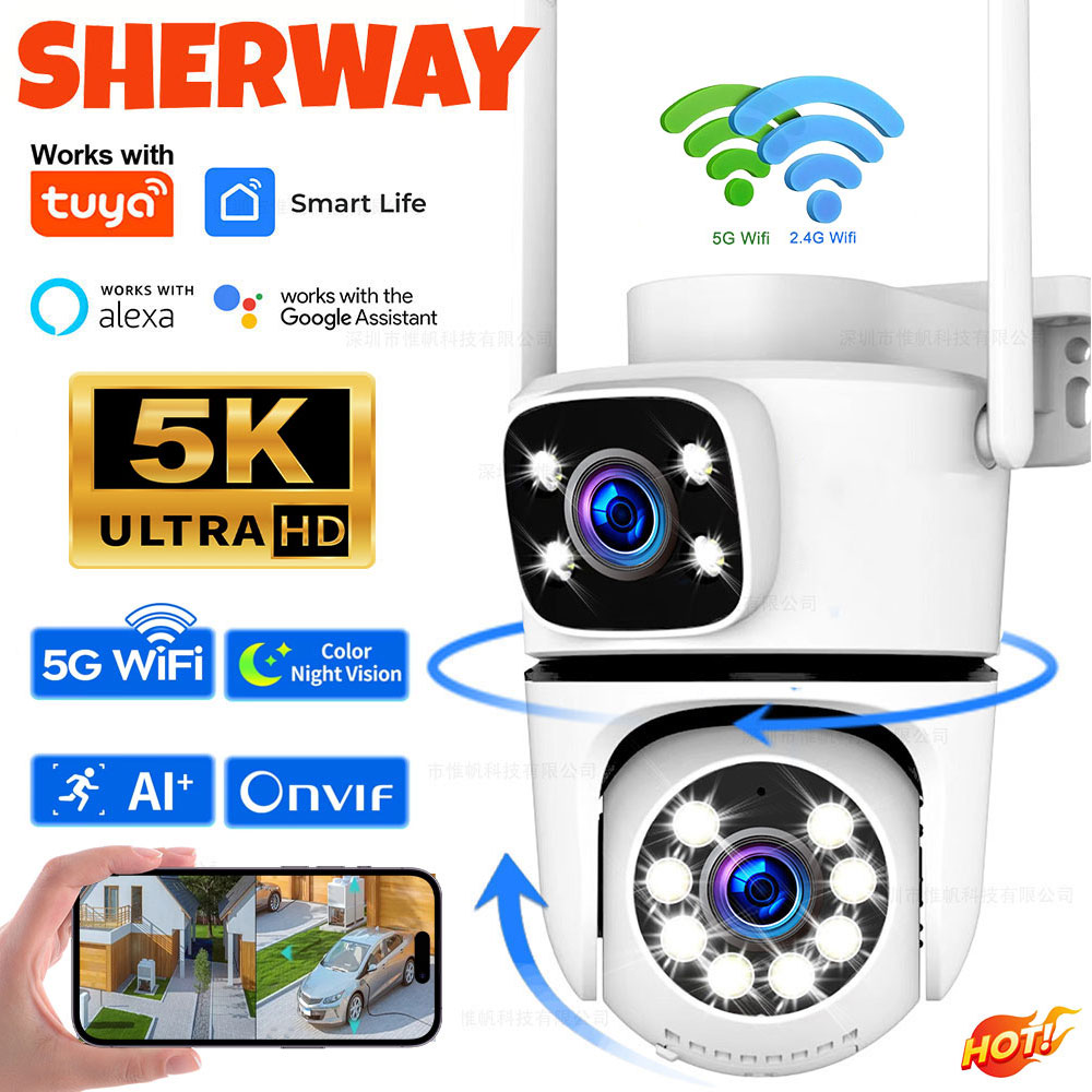 Smart Home Battery Camera Ezviz - Tuya 5K WiFi Surveillance Camera 5G