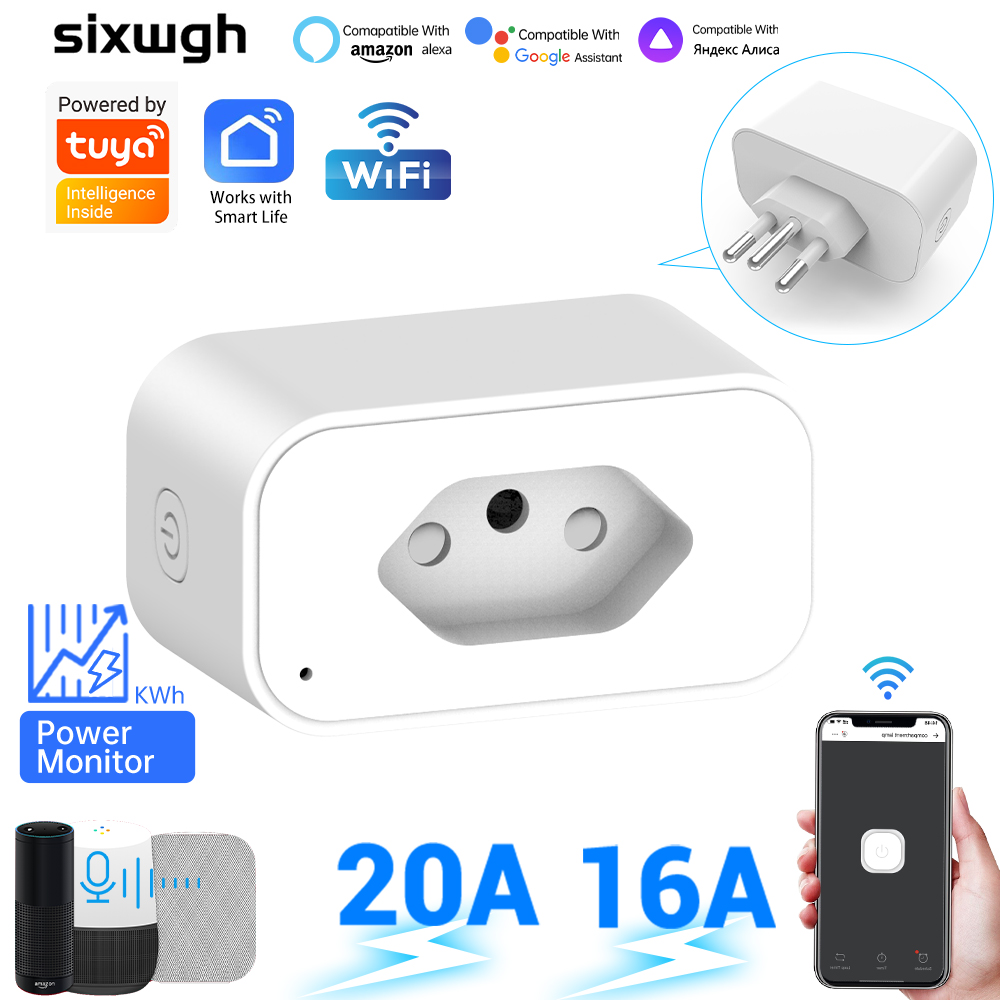 Smart Home Technology - Tuya WiFi Smart Socket Brazil Plug