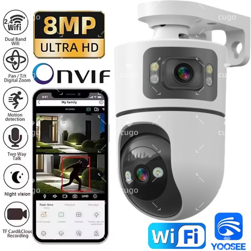 Smart Home Battery Camera Ezviz - 8MP WiFi IP Camera Dual Lens