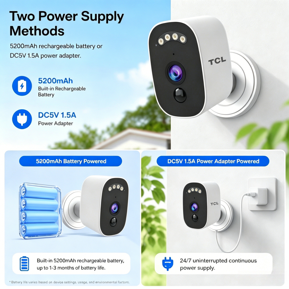 TCL 5MP Outdoor Bullet Camera  - Smart Home Battery Camera Ezviz 评论和价格