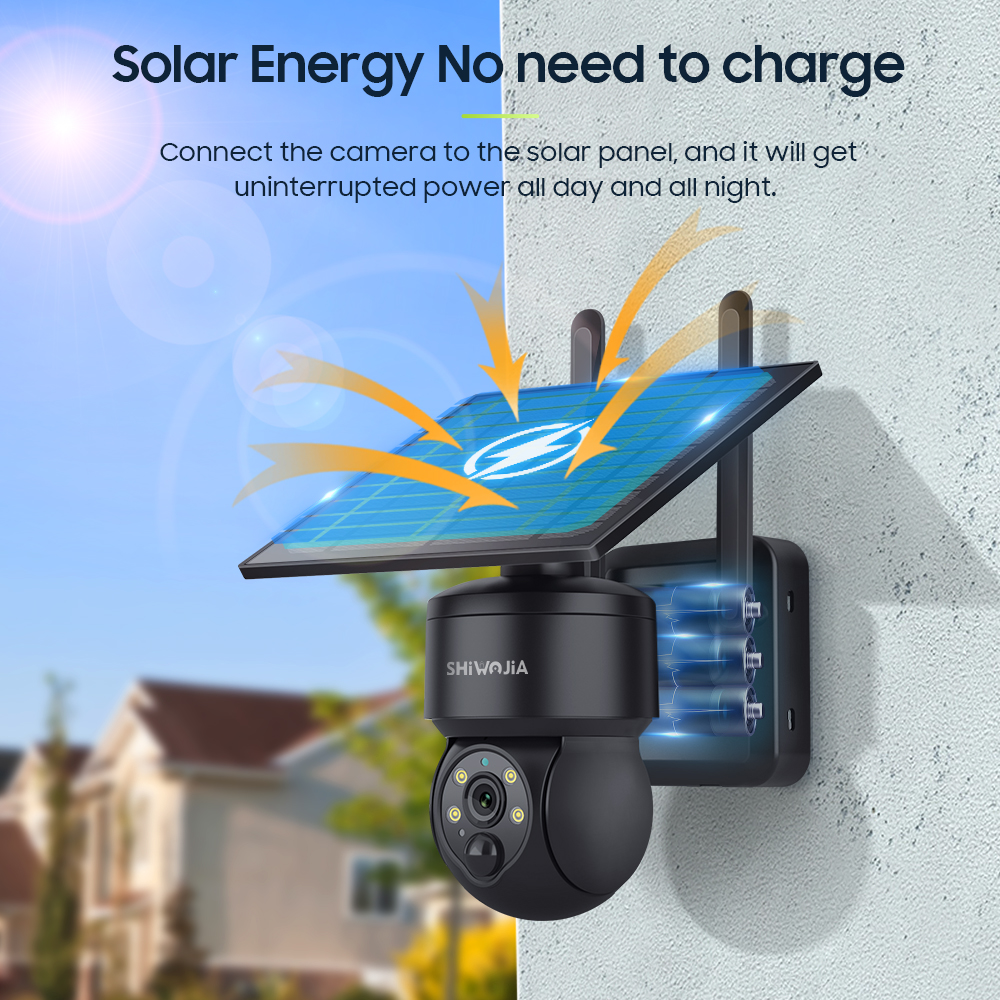 SHIWOJIA WIFI Wireless PTZ Sol - Smart Home Energy 评论和价格
