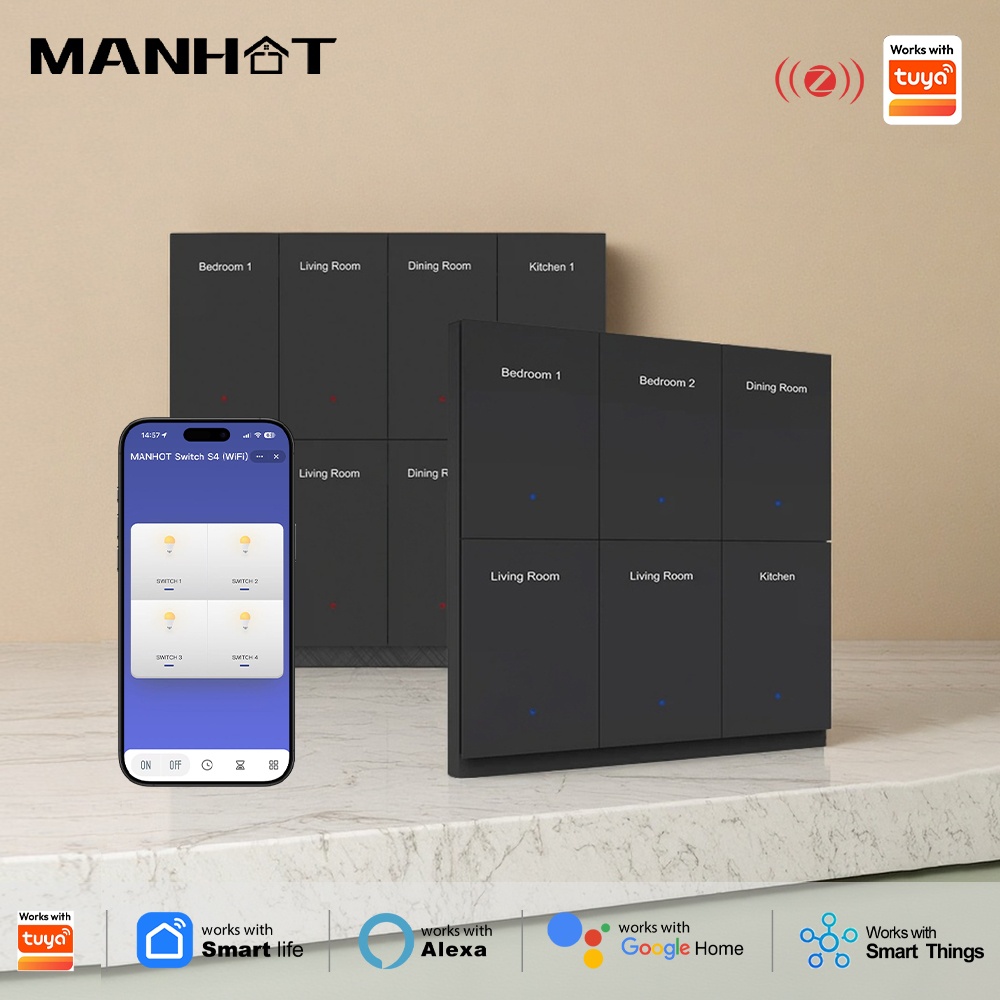 Manhot DIY Name Switch Zigbee  - Smart Home Diy 评论和价格