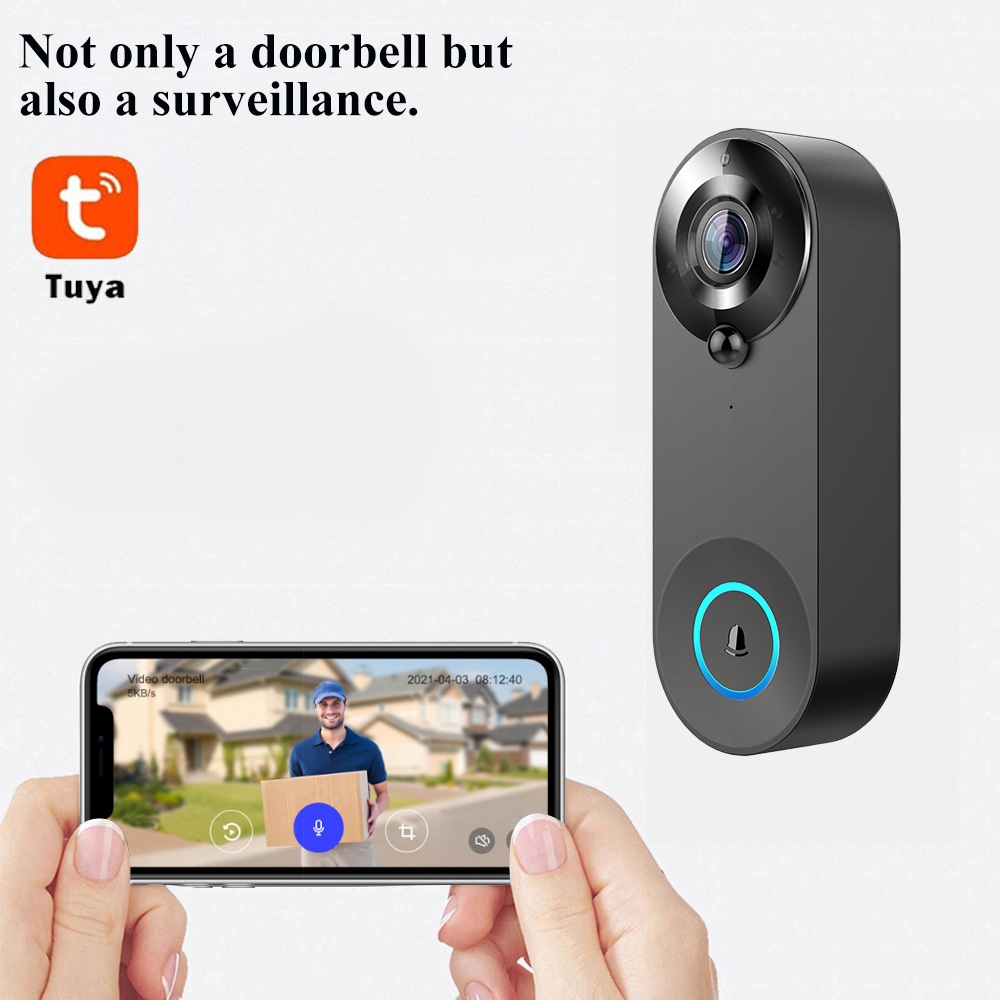 Tuya 1080P Wireless WIFI Doorb - Smart Home Cctv 评论和价格