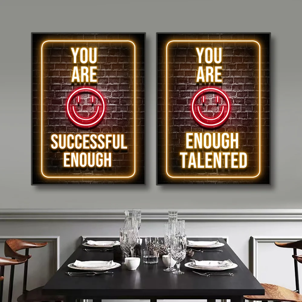 Neon Motivation Quotes Posters - Smart Home Quotes 评论和价格