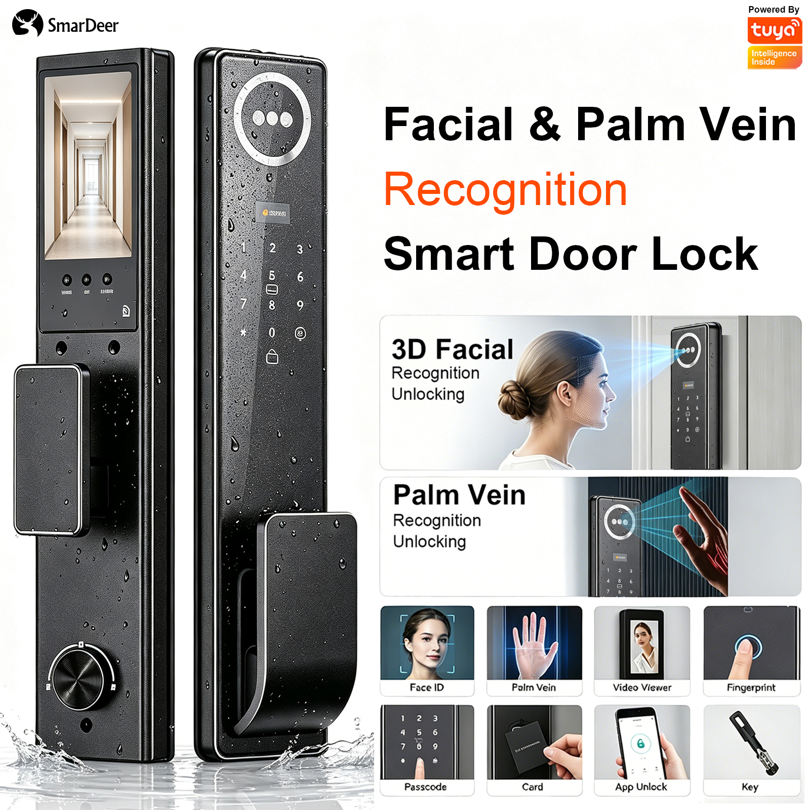 3D Face & Palm Vein Smart Door - Smart Home Dashboard 评论和价格
