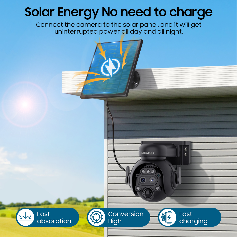 SHIWOJIA 12X Zoom 4G LTE Solar - Smart Home Cctv 评论和价格