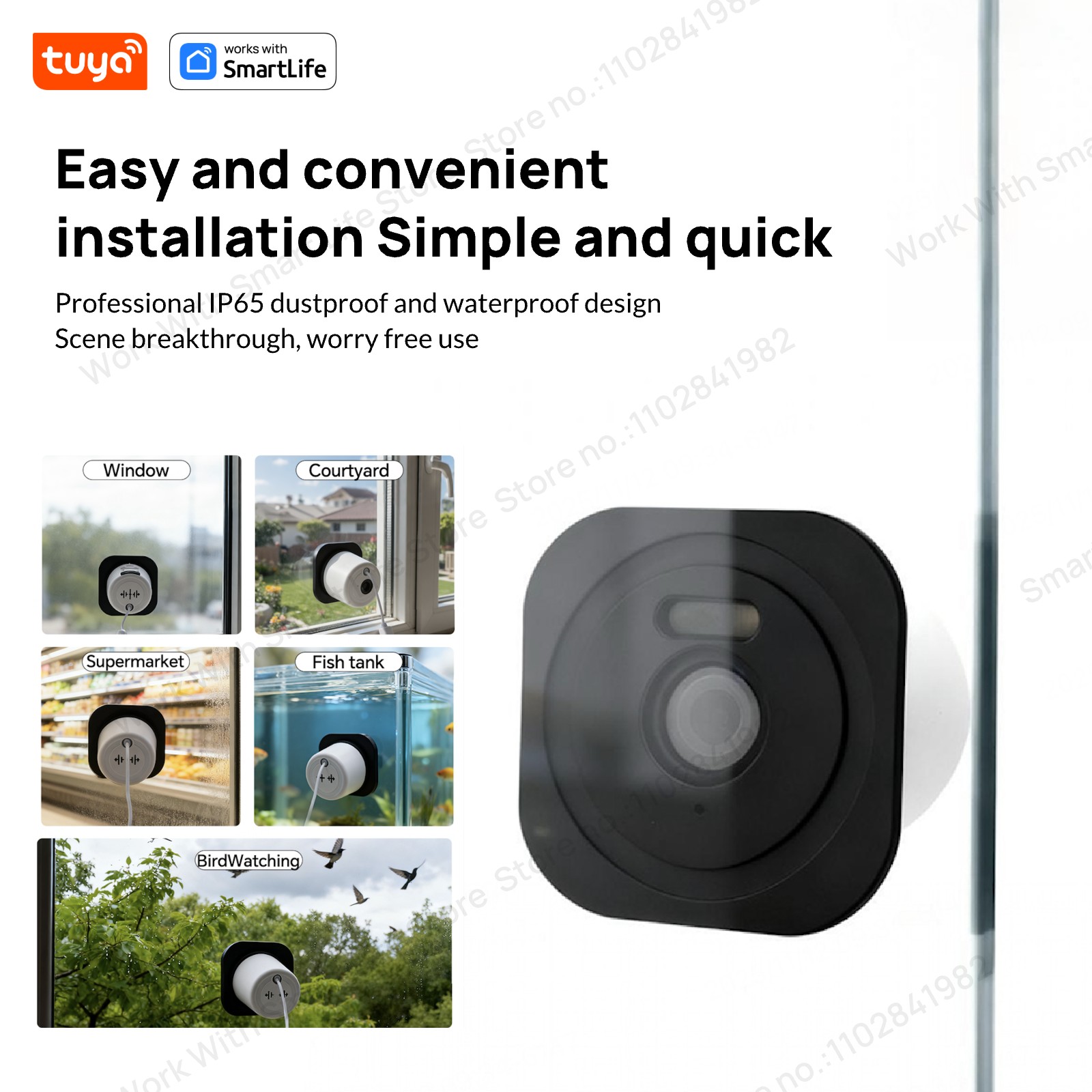 3MP 2K Tuya Window Camera,2.4G - Smart Home Battery Camera Ezviz 评论和价格