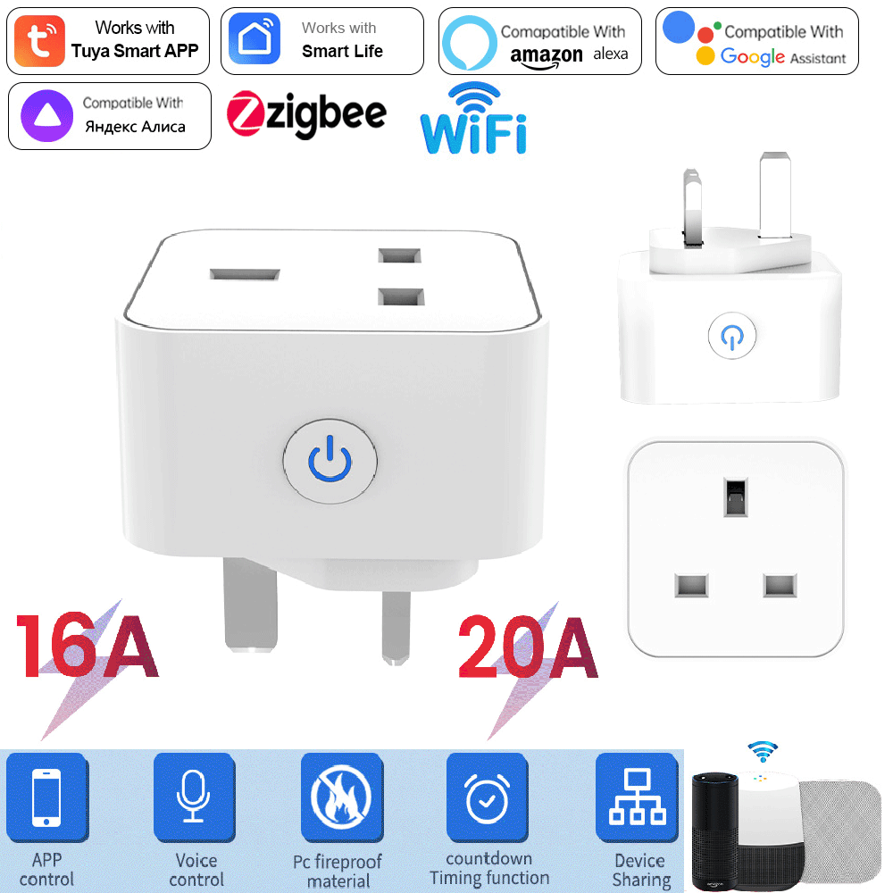 Tuya Smart Socket 16A/20A WiFi - Smart Home Technology 评论和价格