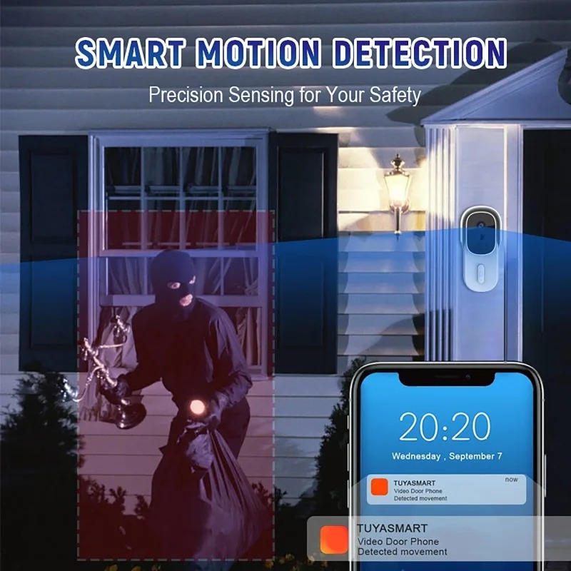 Wide View Tuya Smart Life APP  - Video Doorbell 评论和价格