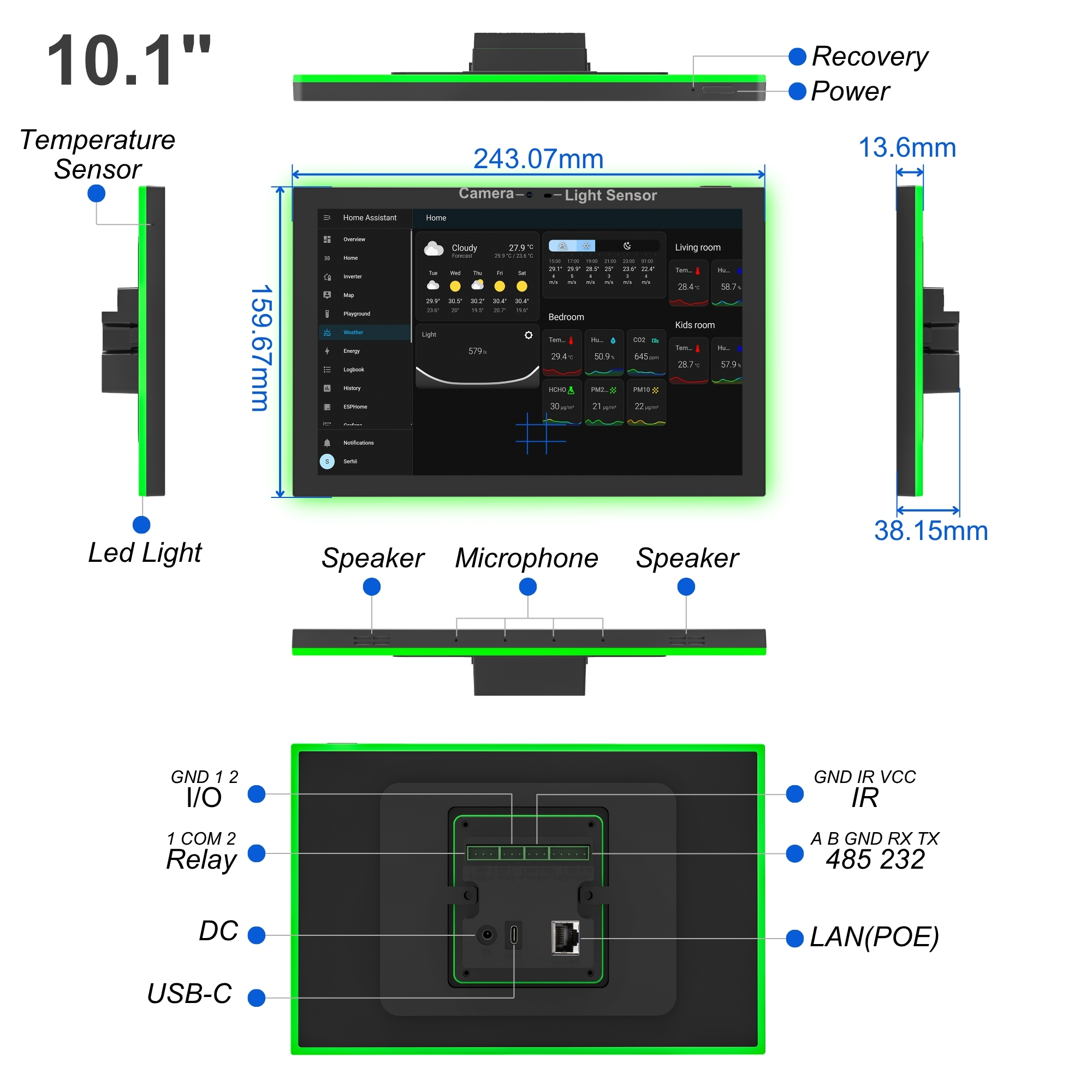 10.1 Inch Android 14 Smart Hom - Smart Home Dashboard 评论和价格