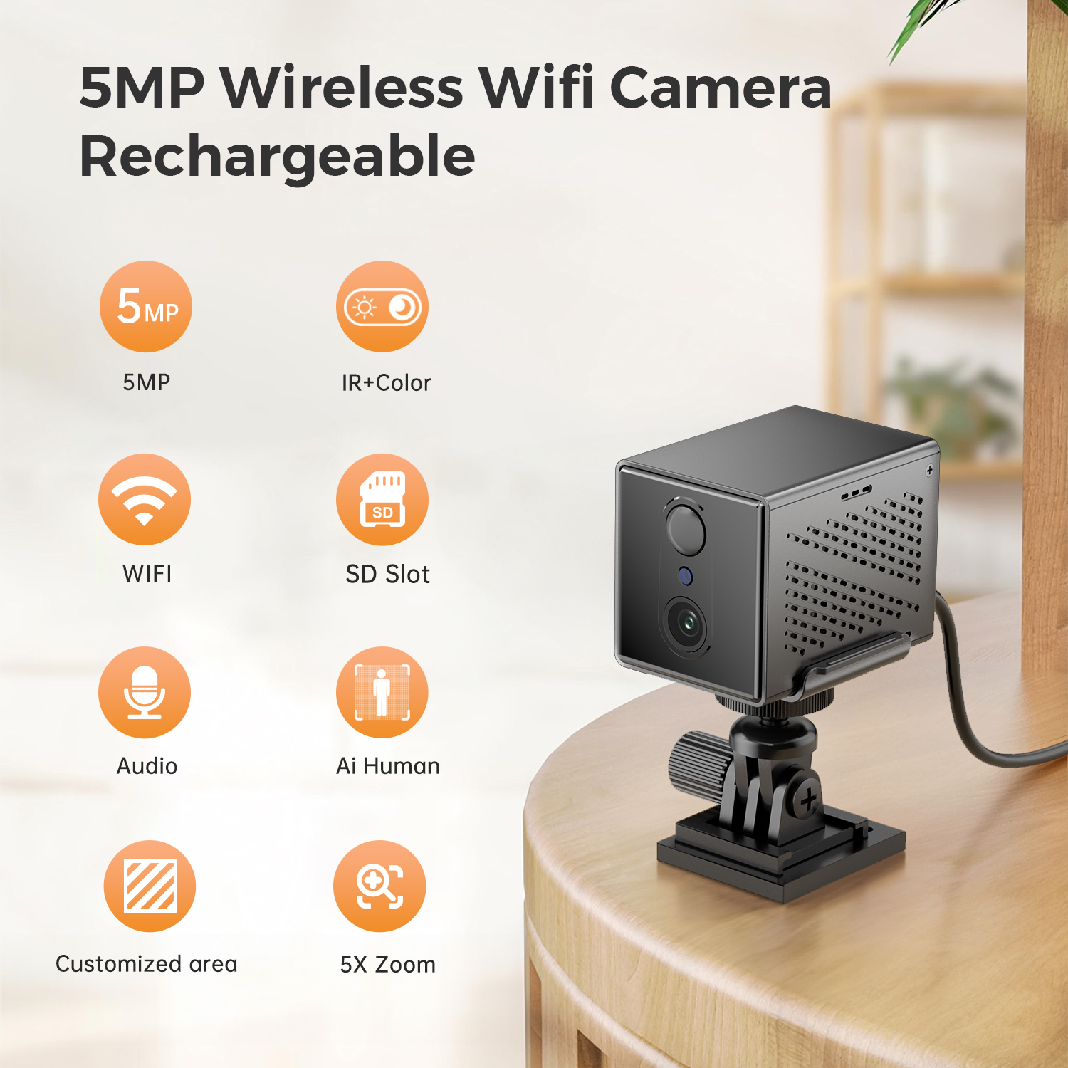 OKAM PRO 4G HD 5MP Wifi Camera - Smart Home Battery Camera Ezviz 评论和价格