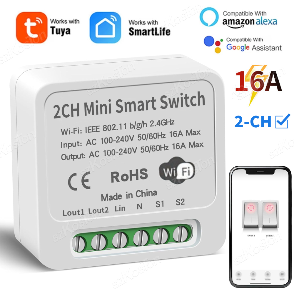 16A Tuya WiFi Smart Switch Mod - Smart Home Diy 评论和价格