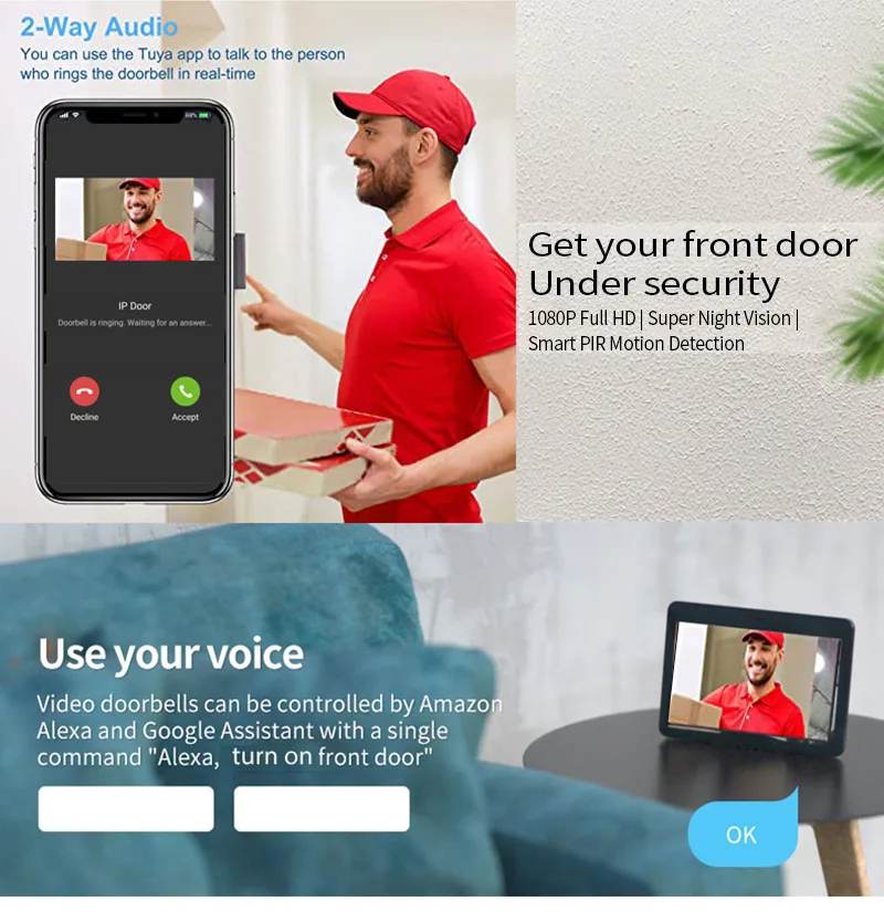 Door Intercom Doorbell, 10.1 I - Video Doorbell 评论和价格