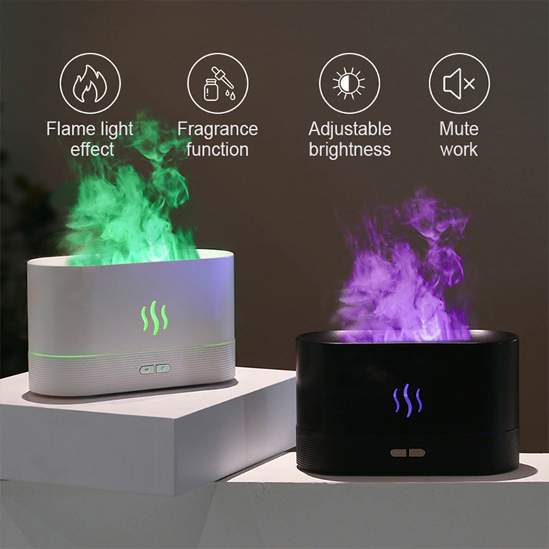 USB Desktop Flame Aroma Diffus - Smart Home Technology 评论和价格