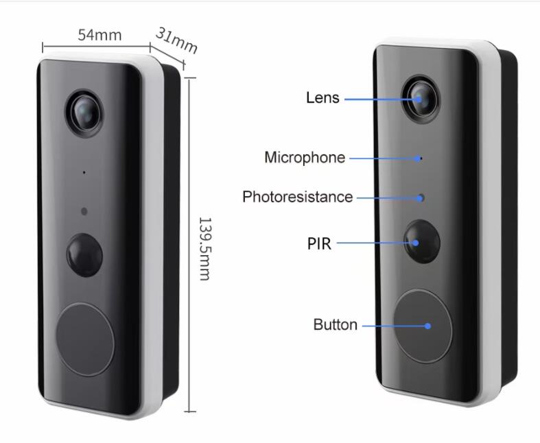 3MP 1296P Tuya APP Low Comsunp - Video Doorbell 评论和价格