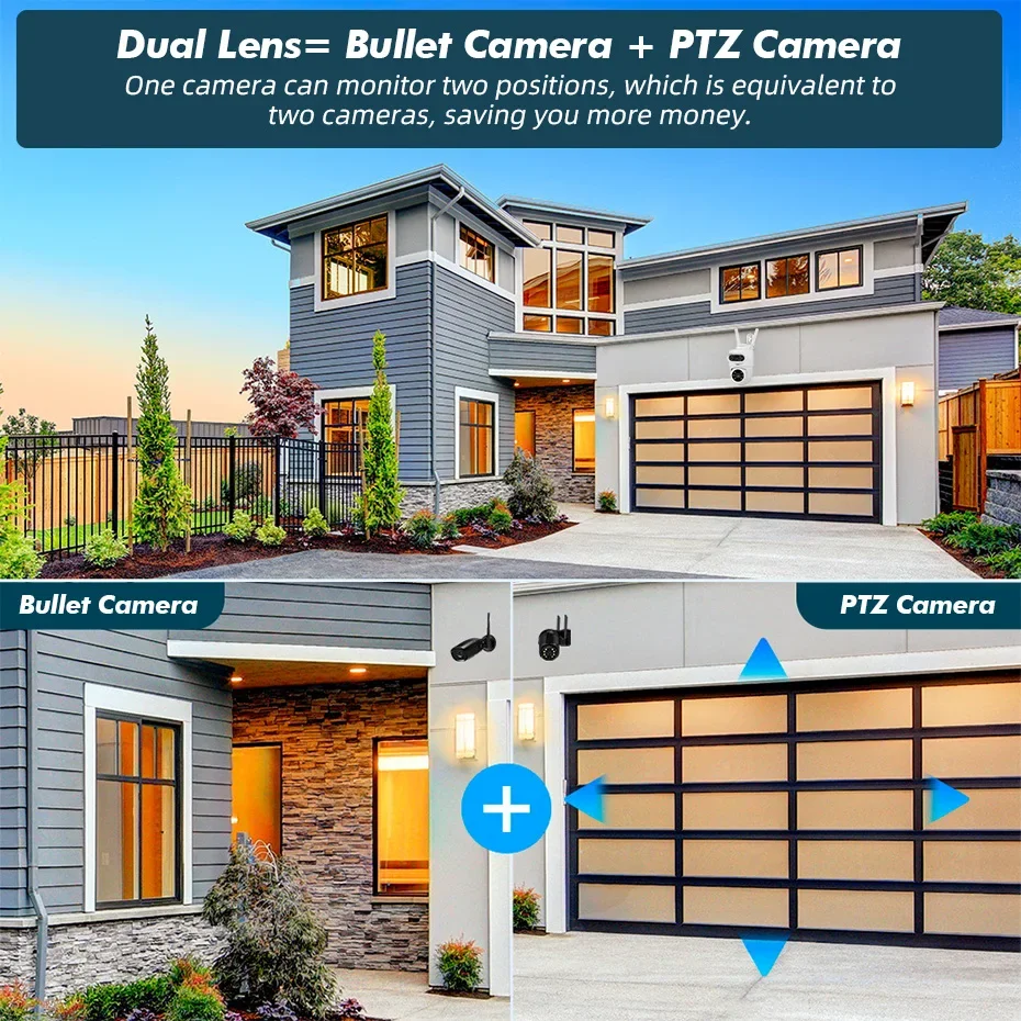 KERUI Outdoor 10MP 5K HD Dual  - Smart Home Battery Camera Ezviz 评论和价格