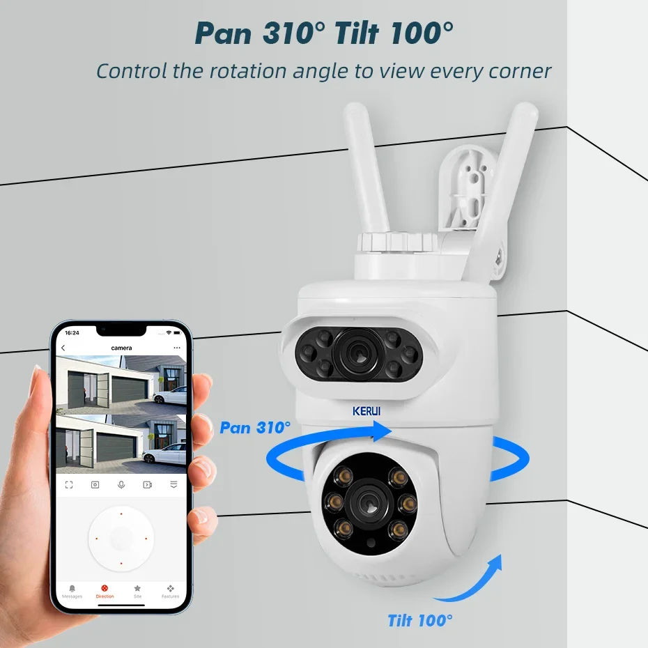 KERUI Outdoor 10MP 5K HD Dual  - Smart Home Battery Camera Ezviz 评论和价格