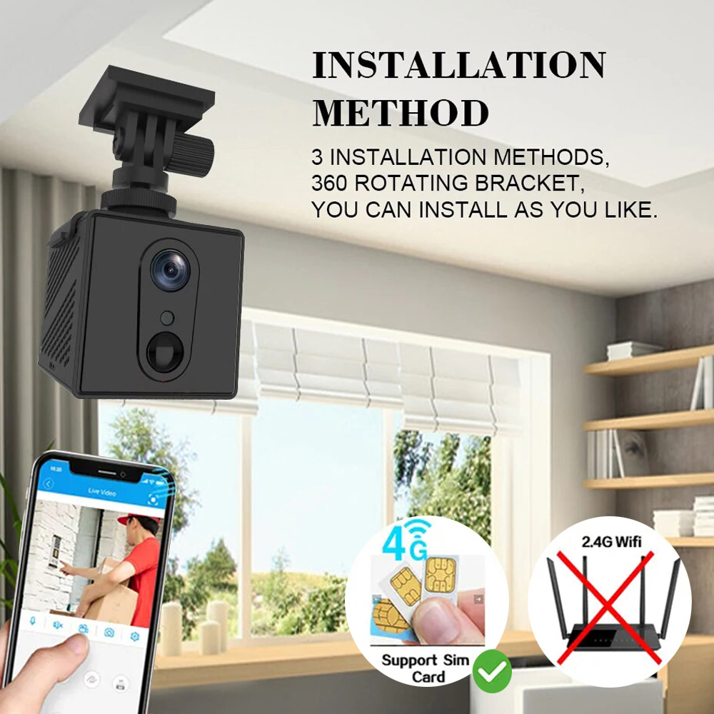 4G SIM Card Powered 5MP Mini C - Smart Home Battery Camera Ezviz 评论和价格